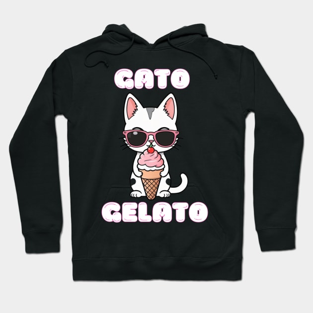 GATO GELATO Hoodie by Craftycarlcreations